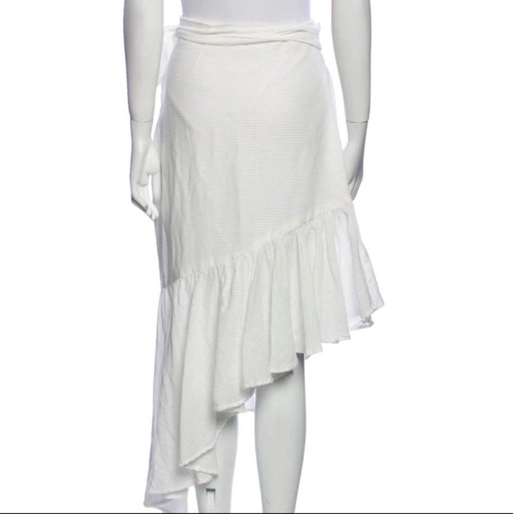 LPA bow accent midi length skirt